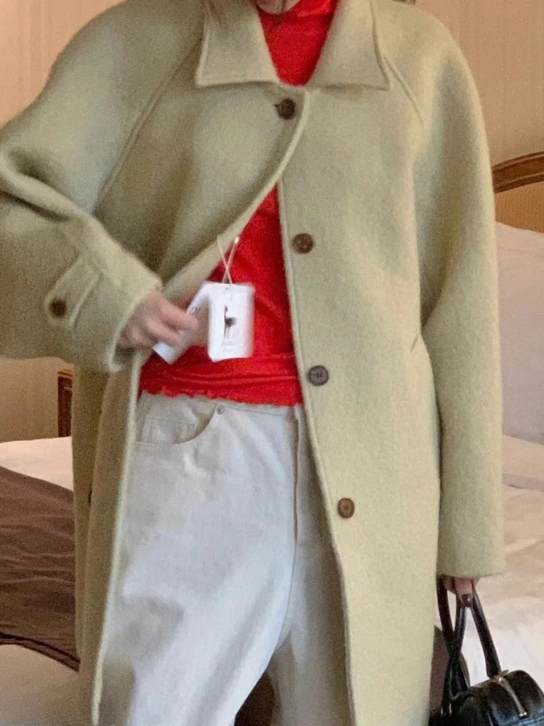 Cappotto di lana di fascia alta da donna autunno inverno allentato lungo risvolto Jaet coreano Sle Faionable Age-Defng Top casual