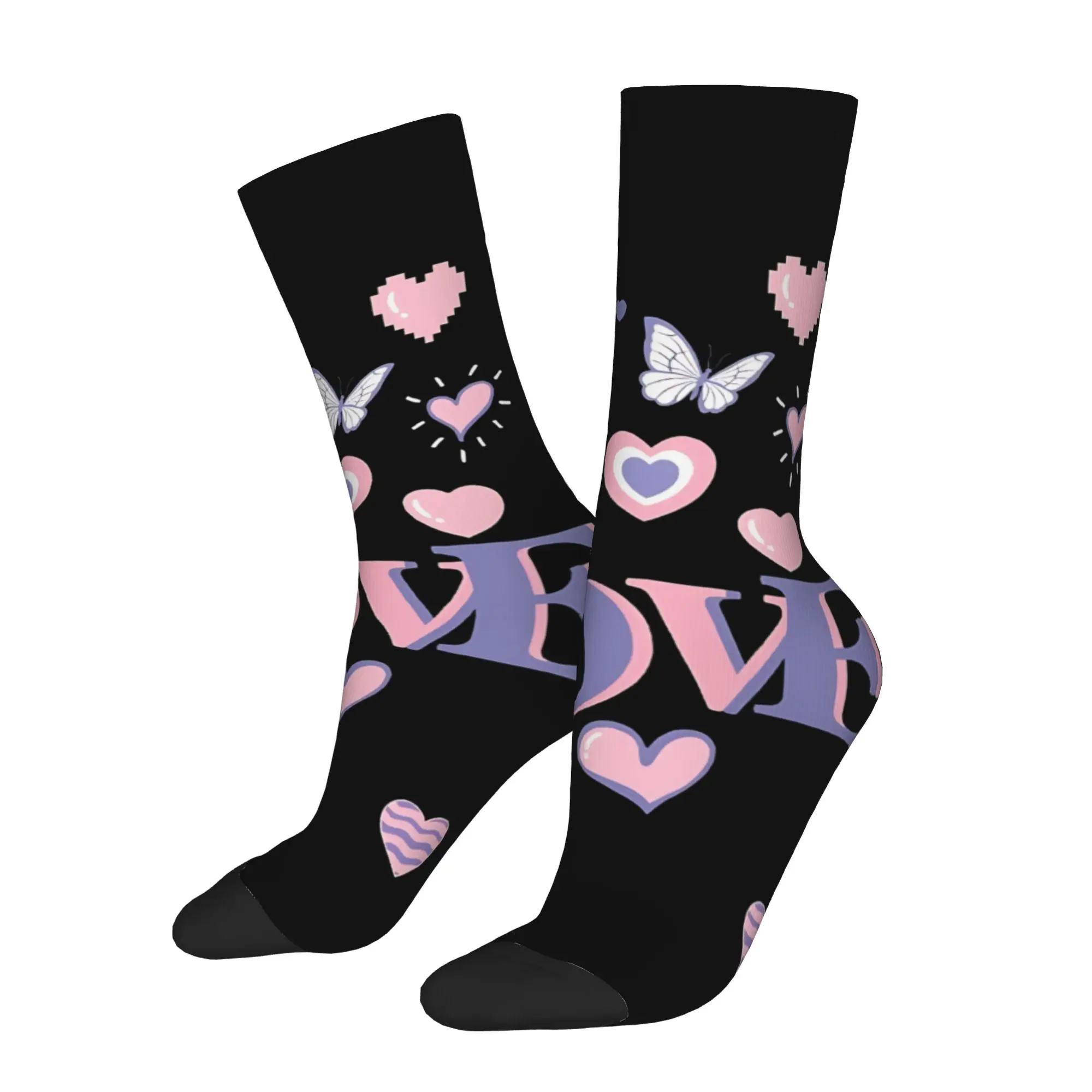 

cycling socks Love logo I Love My Wife Unisex Harajuku Pattern Printed customized items Crew Sock