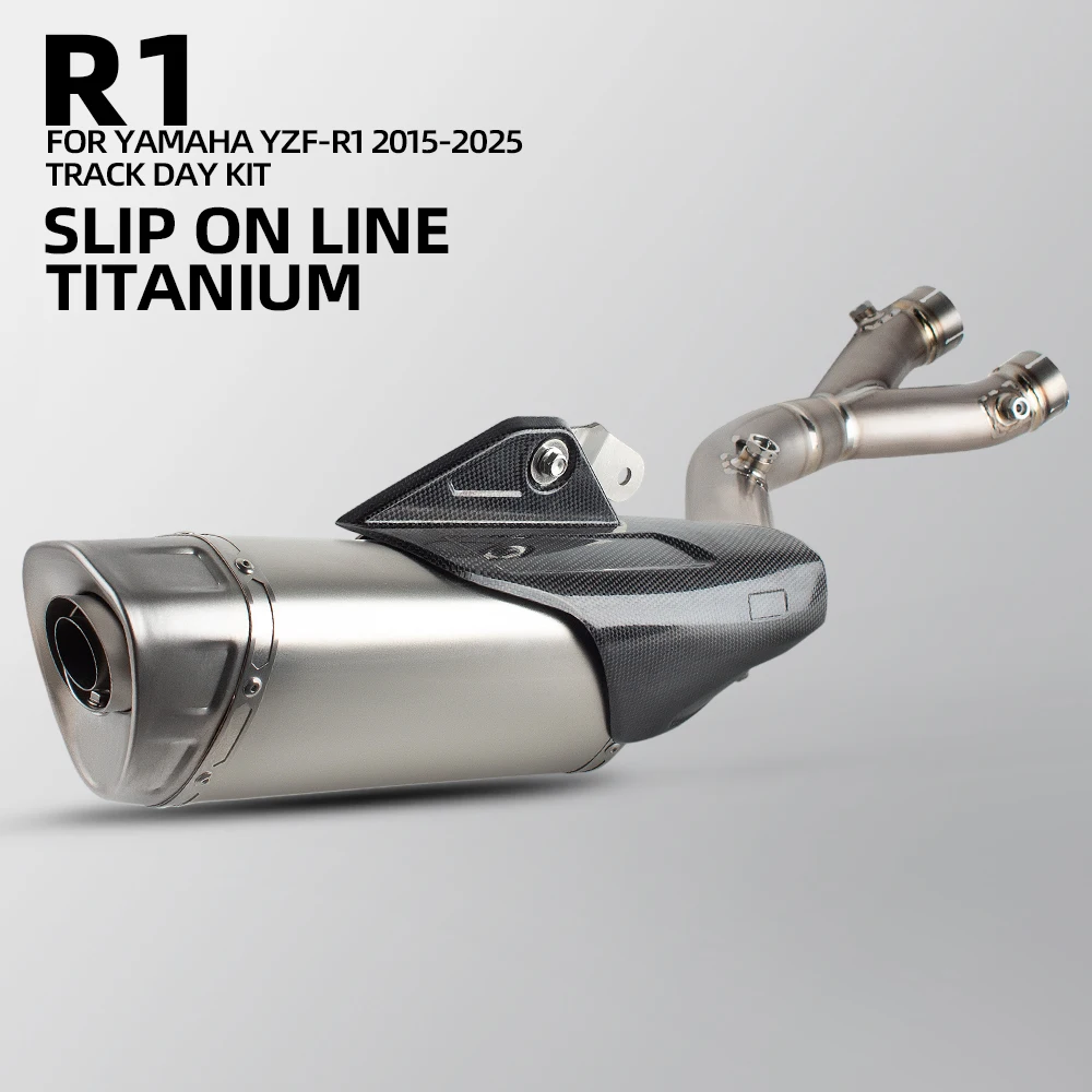 R1 Exhaust Slip-on line muffler with DB Killer For Yamaha R1 R1M MT10 MT10SP 2015-2026 motorcycle fullexhaust system tail pipe