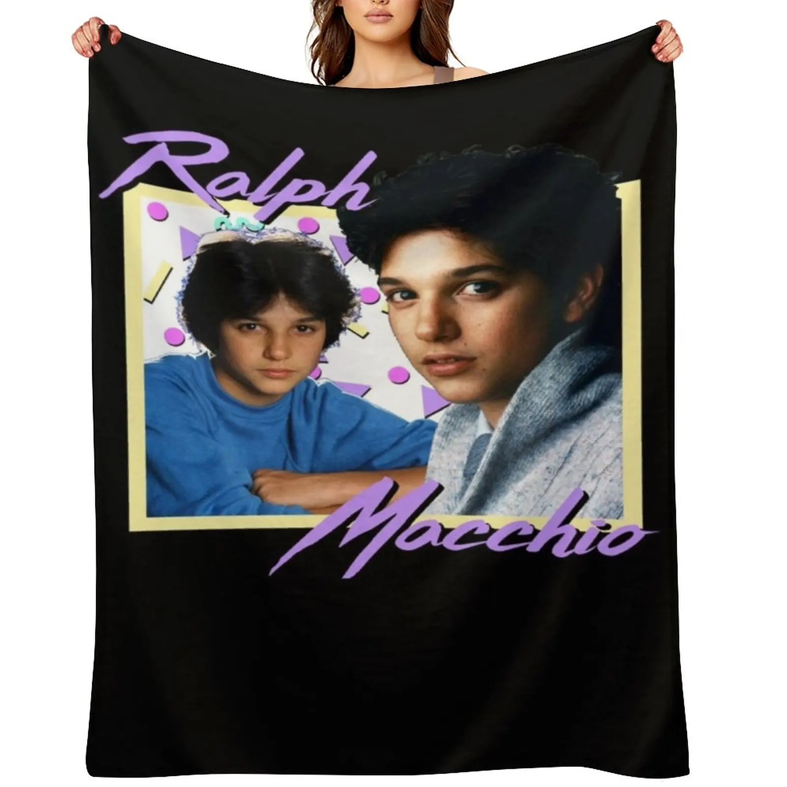 

80s Ralph Macchio Throw Blanket Plaid Thins Decorative Sofas halloween Blankets