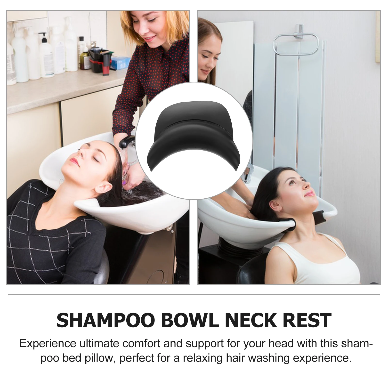 

Silicone Neck Pillow Anti Slip Salon Hair Wash Cushion Shampoo Bowl Sink Support Easy Clean Home Use