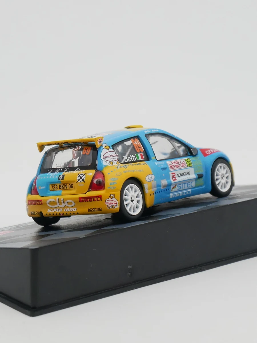 دييكاست Ixo 1:43 مقياس رينو كليو S1600 WRC 2007 رينو رالي سيارة سبيكة سيارة تحصيل لعبة هدية تذكارية عرض حلية #3