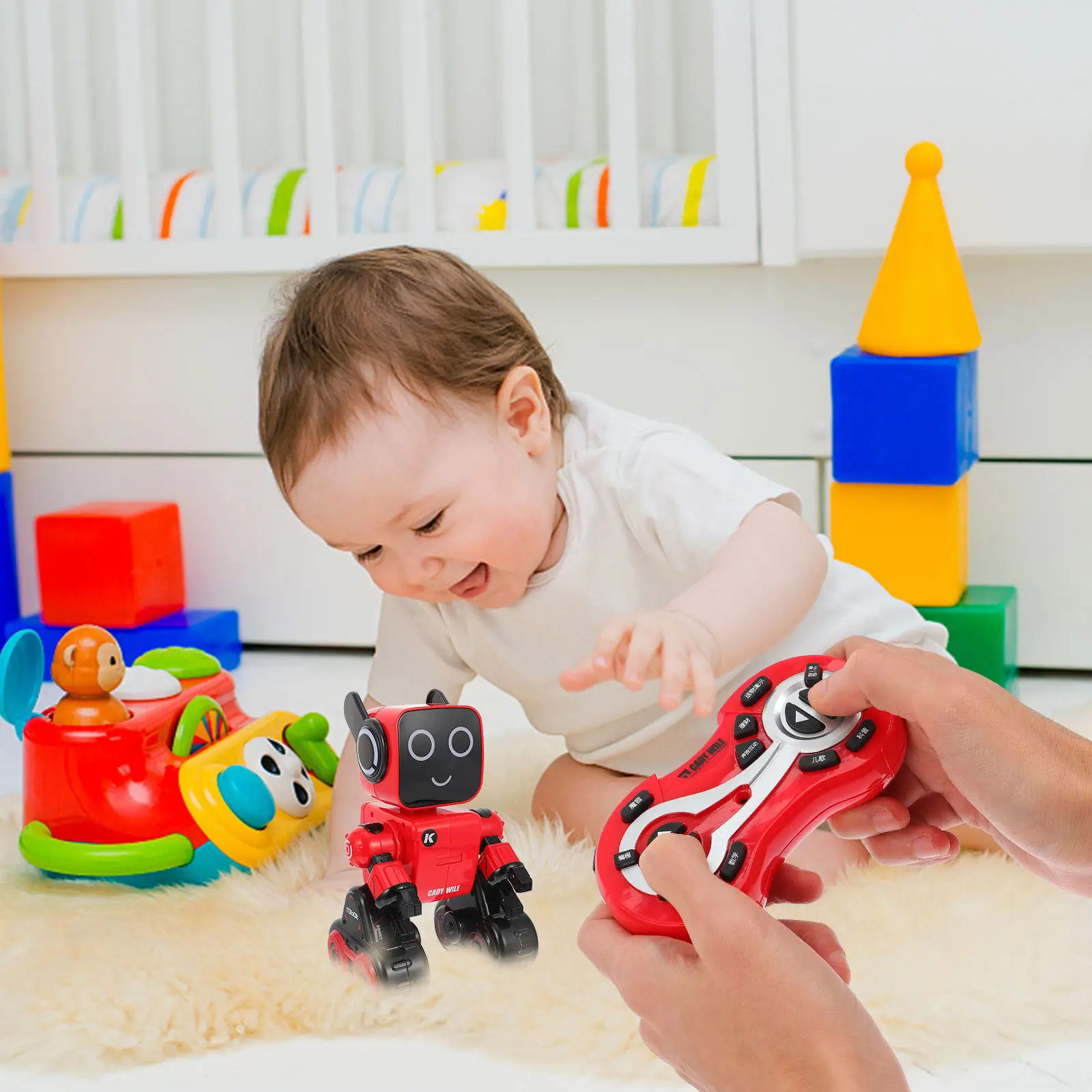 Robot RC 2.4G R4 Cady Inteligentna Interakcja Dźwiękowa Czujnik Gestów Skarbonka Edukacyjny Prezent Interaktywny