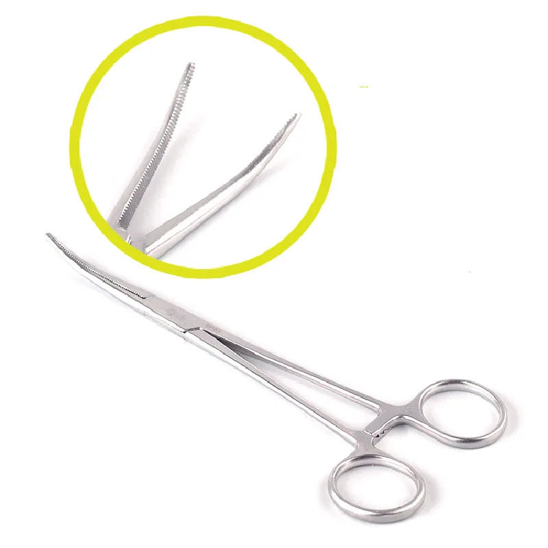 Eyebrow Tweezer Surgical forceps hemostasis straight elbow stainless steel needle holder pin needle clamp vascular clamp