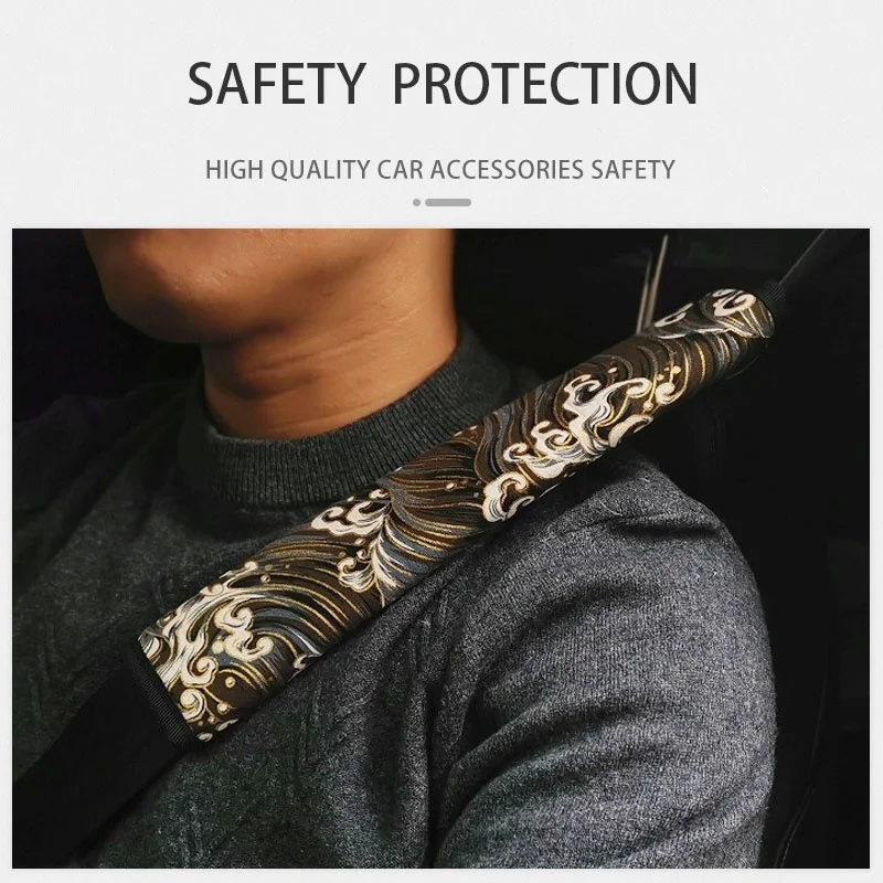 Car Seat Belt Shoulder Protector, Various Patterns, Anti-Neck Pinch Seat Belt Protector, Universal Model.