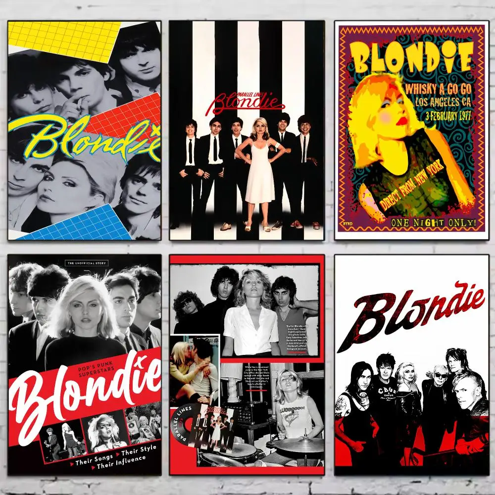 Punk Rock Band B-Blondie Classic Poster Vintage Wall Art Aesthetic Room Decor Print Living Room Bedroom Home Decoration