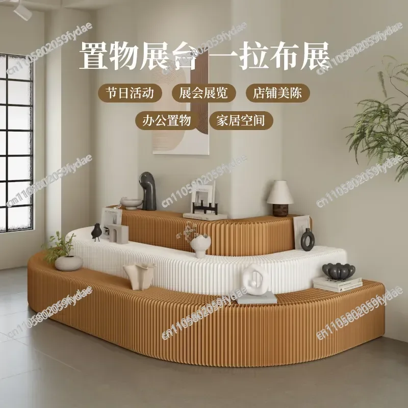 Multi-layer Storage Kiosk, Product Display Stand, Clothing Store Display Stand, Window Display Stand Foldable