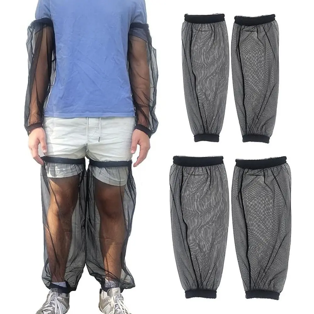 New Breathable Mosquito Arm Sleeves Mesh Lightweight Leg Sleeves Leg Covers Camping view 5