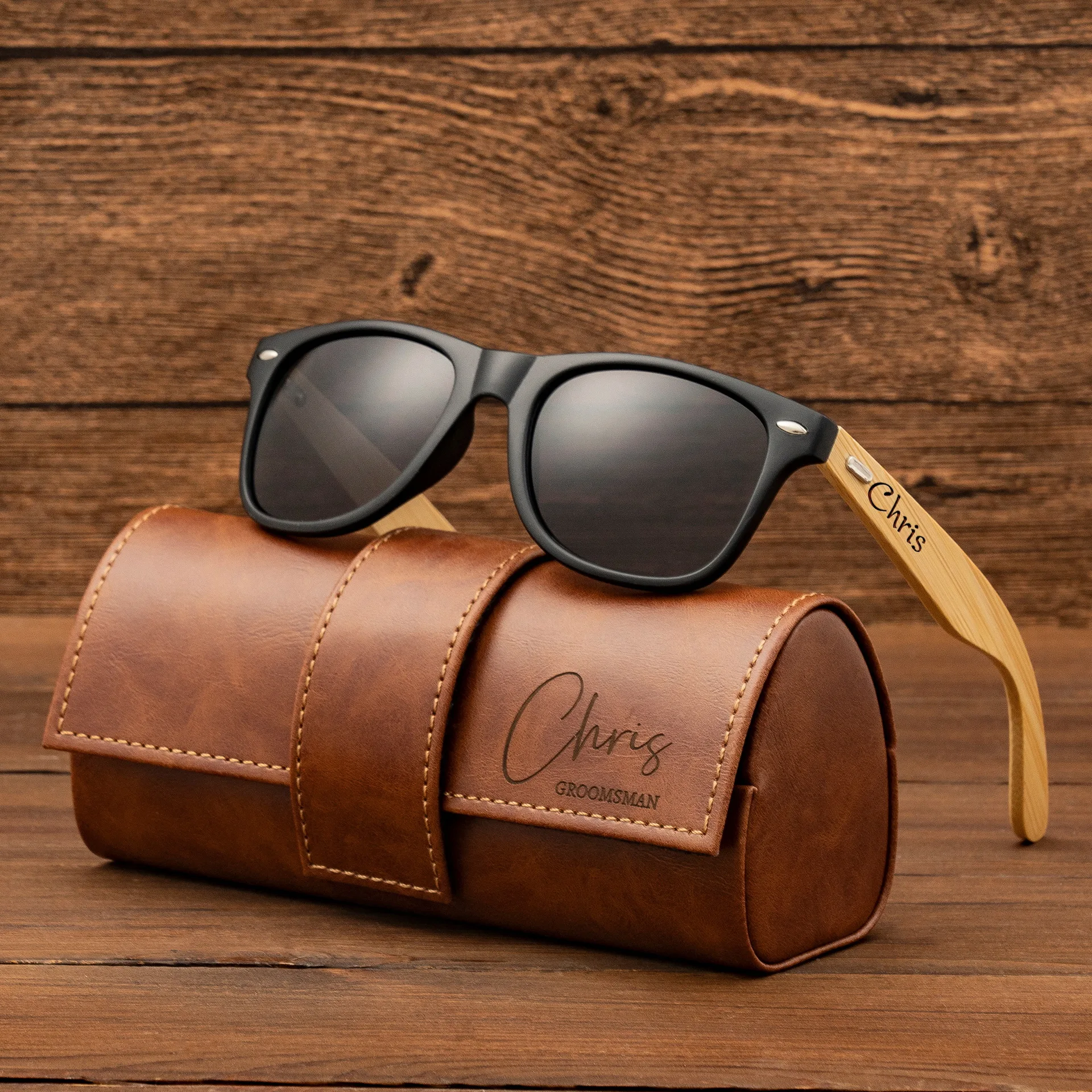 

Log Head and Legs Sunglasses Hot-selling Outdoor Folding Sunglasses Customizable logo Name pattern design