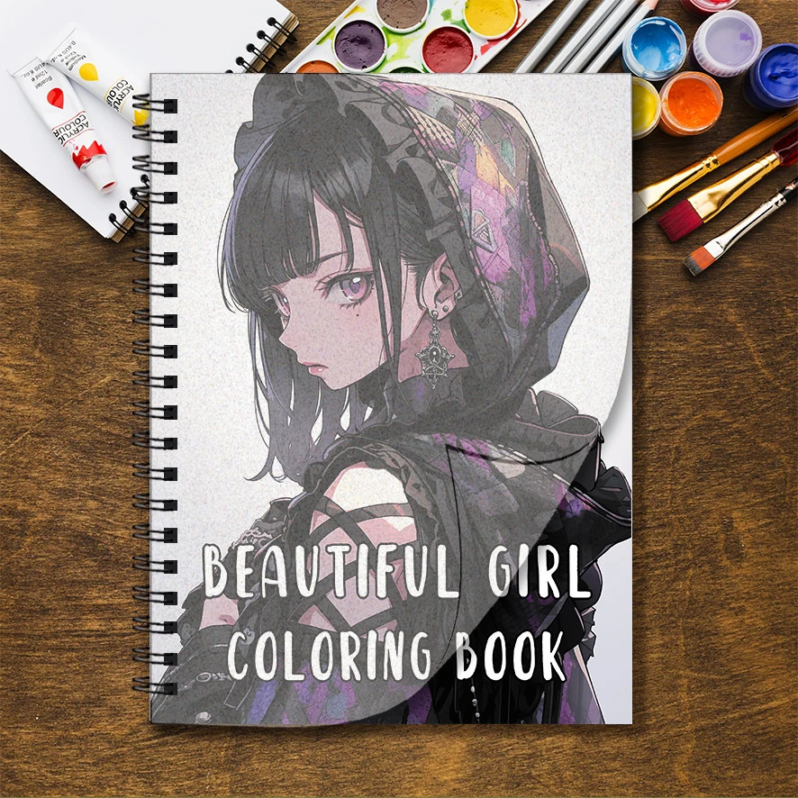 Cool Lady Adult Coloring Book - 8.3x 11.2 Inch 32 Page Coloring Book - Helps Reduce Stress and Ease Emotions