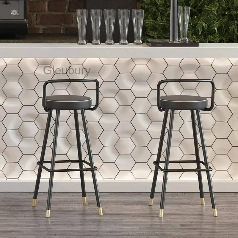 Restaurant Design Bar Stools Accent Black Modern Minimalist Bar Chairs Aesthetic Nordic Make Up Luxury Cadeira Bar Furniture