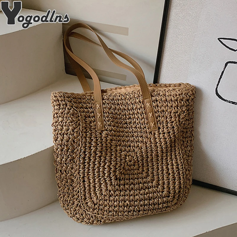 HandmadeWovenStrawBeachBagLargeCapacityShoulderBagWomenRaffiaTravelShopperTotesSummerVacationCasualHandbags-AliExpress1524