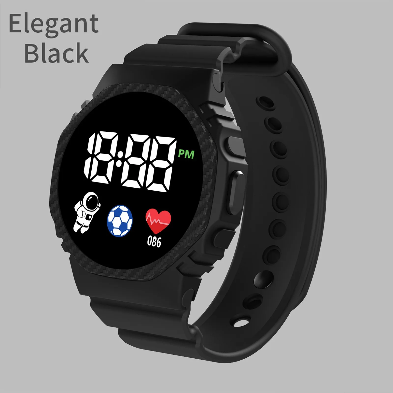 Men Women Watch Led Digital Sports Watch For Kids Boys Girls Big Dial Silicone Men's Electronic Wristwatch Electronic Watch