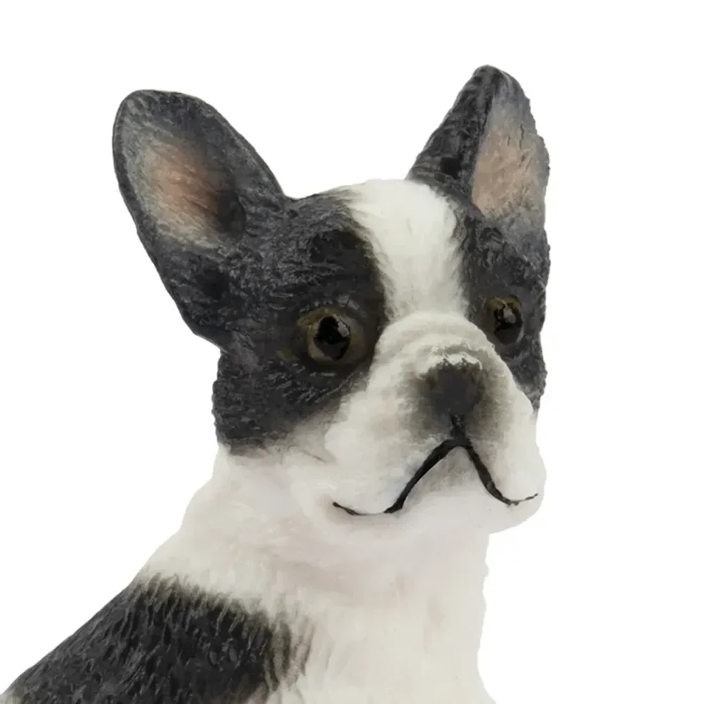 Toymany Simulazione Seduta Bulldog Francese Cucciolo Animale Domestico Modello Giocattolo Mini Figure Bambole Action Figurine Giocattoli Regalo Dei Bambini