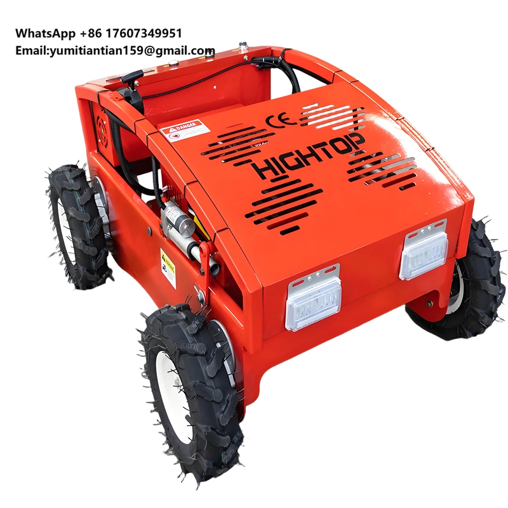 

Intelligent Remote Control Orchard Small Lawn Mower 50 Remote Control Four-wheel Drive Snow Pushing Red Mini High-power Turning