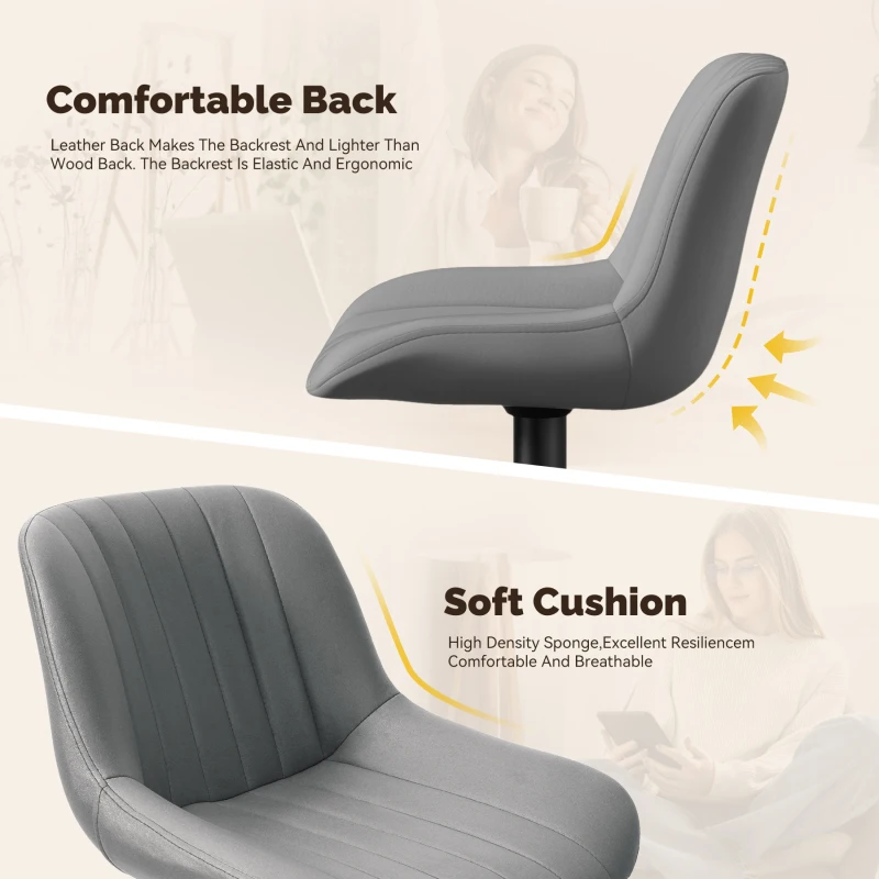 Sgabelli da bar girevoli regolabili Tessuto moderno scuro ad alte prestazioni per l'isola della cucina domestica ​