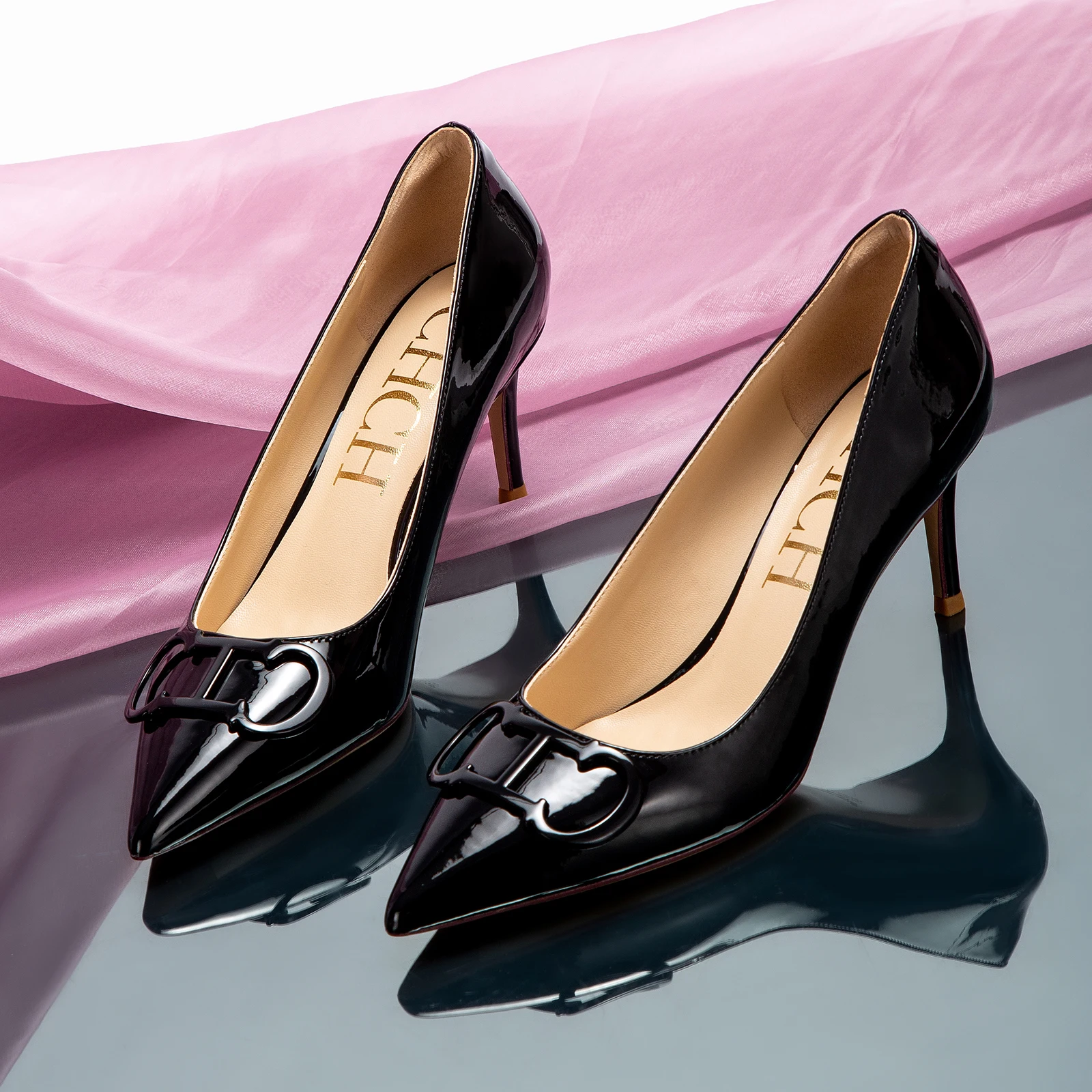 بلون النمط الكلاسيكي الجديد المرأة حذا فردي للسيدات ريترو بسيط صنعة بديعة تنوعا المرأة أحذية عالية الكعب #3