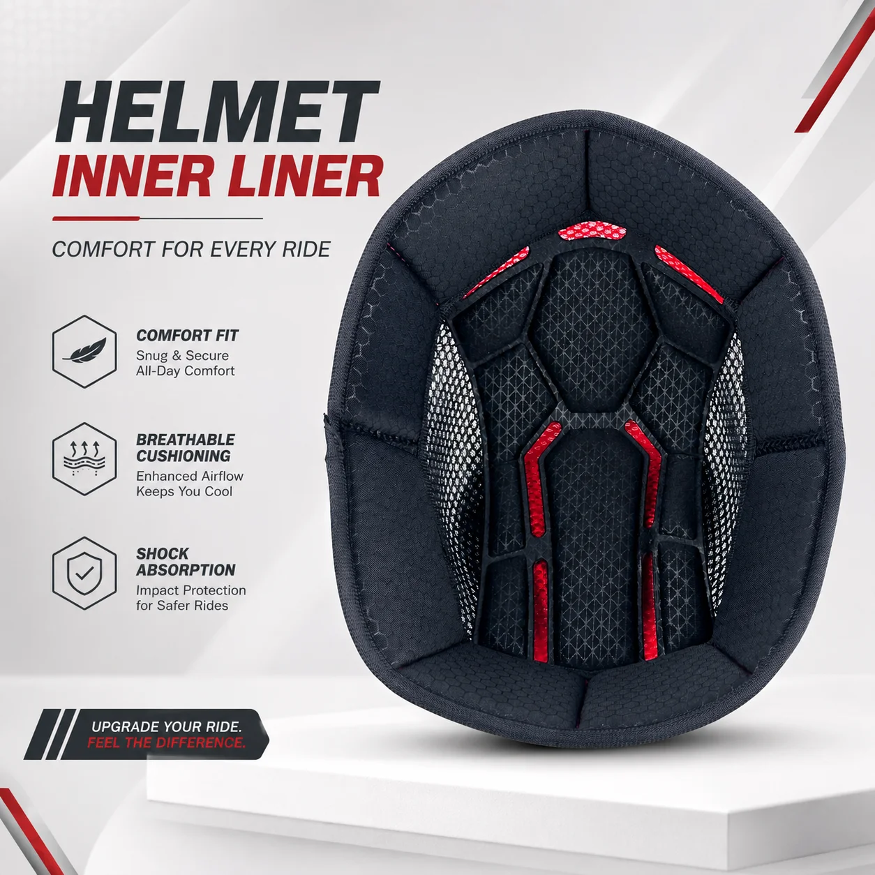 Helmet Replacement Liner Pads - Hochwertiges Vintage-Halbhelm-Ersatz-Innenfutter, Atmungsaktives Weiches Polster, Abnehmbares