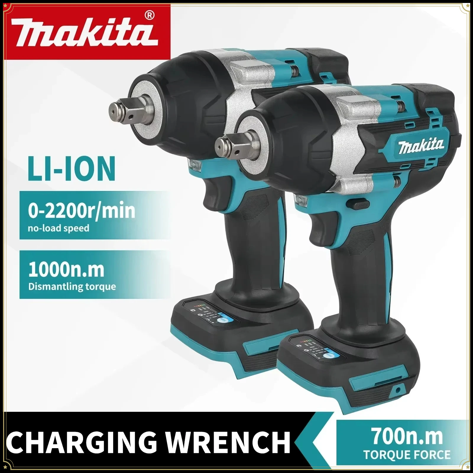 

Makita DTW700 Brushless Electric Impact Wrench Cordless Electric Wrench 1/2 inch Screwdriver Power Tools