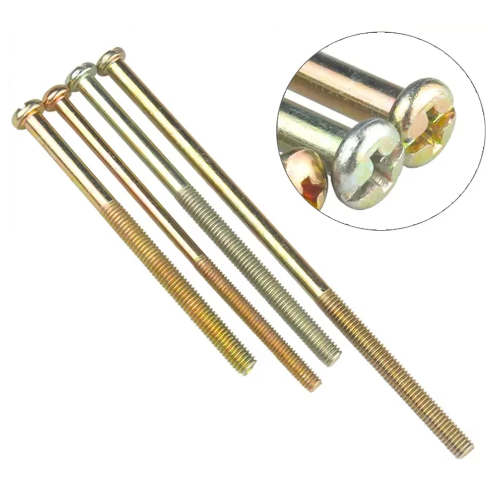 M4 Color Zinc Plating Phillips Cross Recessed Pan Head Machine Long Screw Metric Thread Round Head Bolt Extended 100mm Fasteners