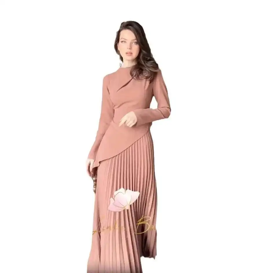 2025 automne nouveau doux plissé à volants bord conception Robe 2025 Robe longue musulmane Robe Abaya Ramadan dubaï luxe Islam élégant