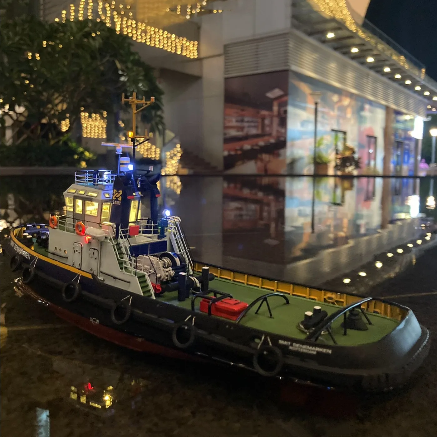 1/100 RC Boot 28cm Dual Motor Smit Fernbedienung Schlepper Licht-härtende Druck Form RC Boot Modell RTR junge Spielzeug Geschenk