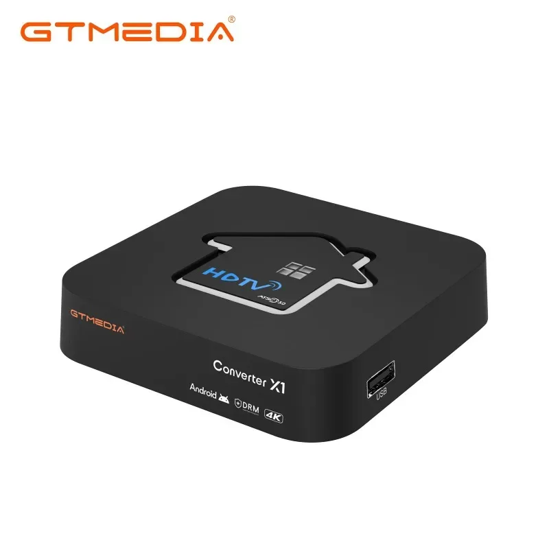 Convertitore HDTV GTMEDIA BT 5.0 X1 Supporto ATSC3.0 4KHDR TV BOX ATSC 3.0 DRM Decodificatore intelligente Amlogic S905Y4-B 2 GB + 32 GB, Wifi integrato