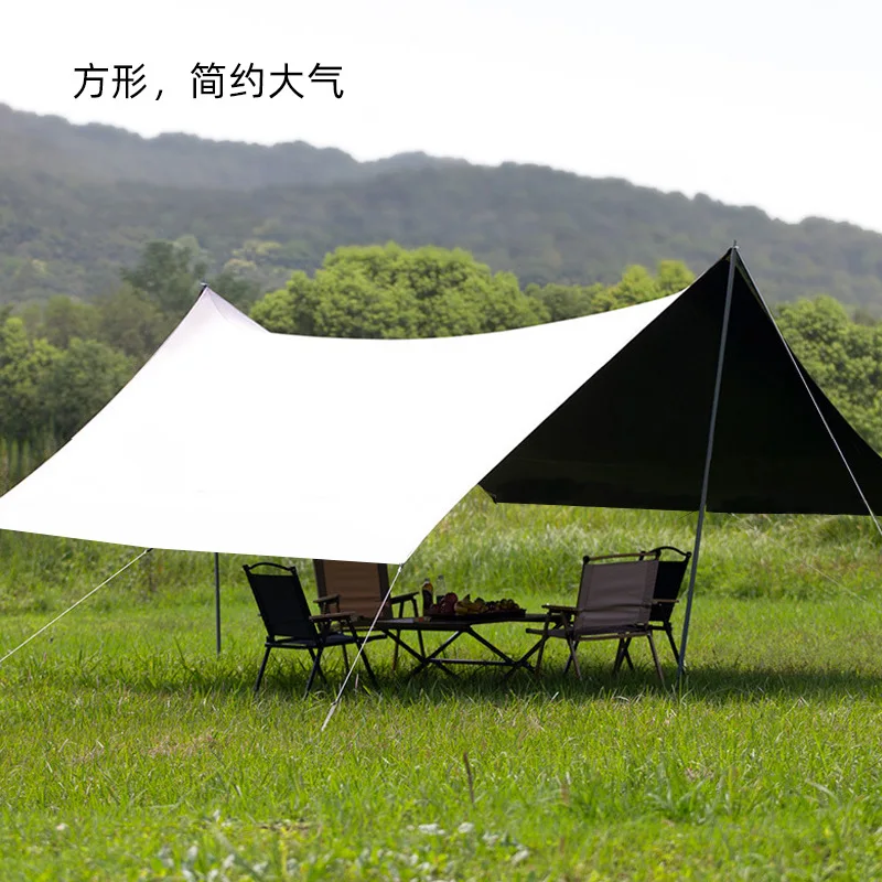 

Calm Corner black coated TARP car spur vehicle ultra-light ultraviolet sun-blocking 210D emotional camping rack TARP shade