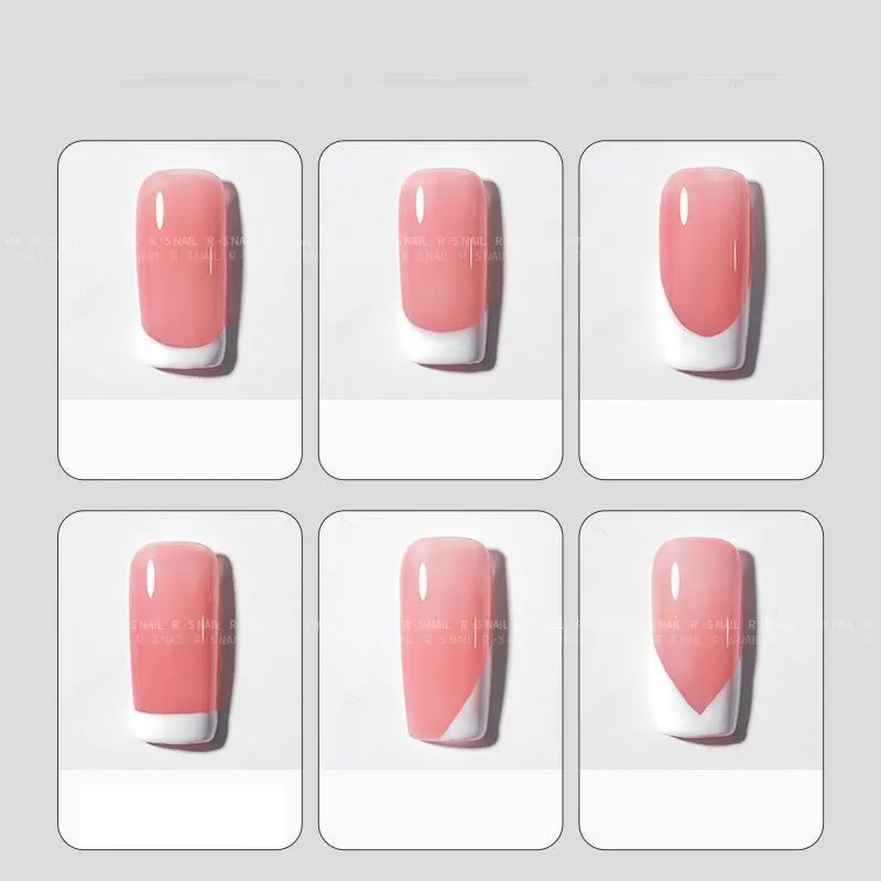 1 pz testa obliqua punta francese pennelli per unghie forma di luna francese pennello per unghie penna gel UV pittura acrilica disegno penna strumenti per manicure 8 #