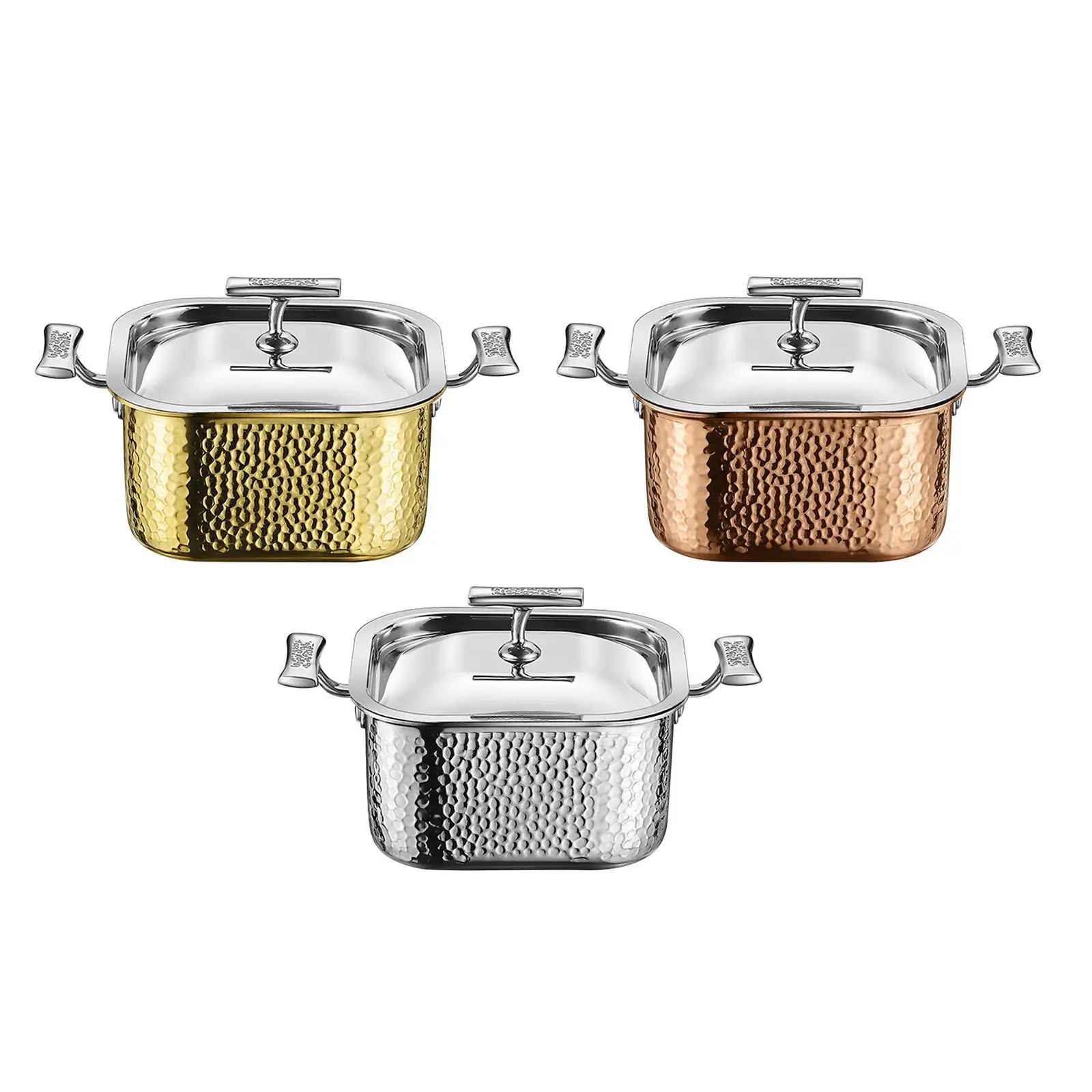 Stainless Steel Hot Pot Thickened Stockpot Chafing Dish Ramen Pot for Family