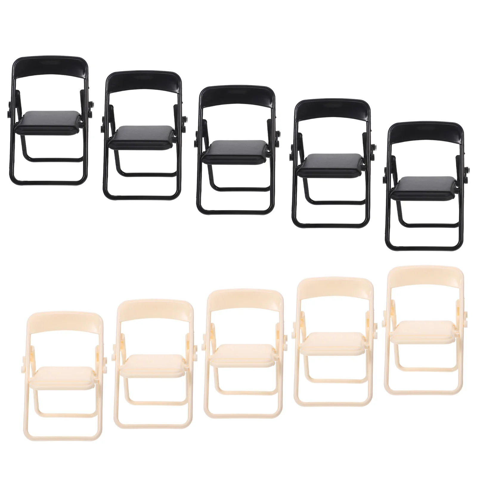 

10Pcs Foldable Chair Phone Holder Compact Design for Desk Bedroom Travel Easy Storage Universal Fit for Most Phones Dollhouse