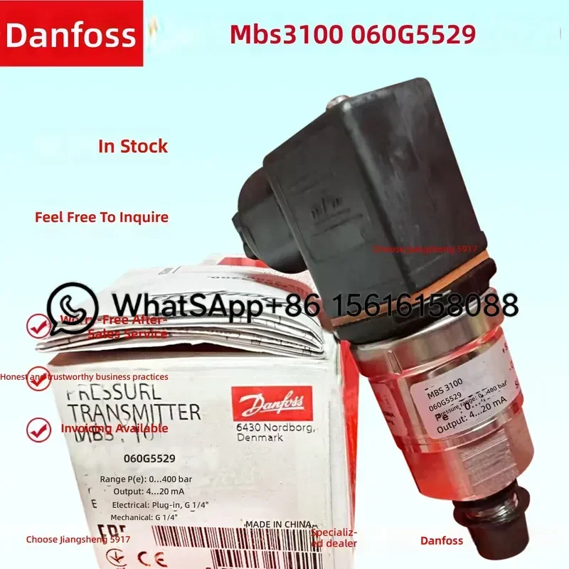 Danfoss MBS3300 Pressure Transmitter Sensor 060G5529 060G5929 060G5528 060G3879 060G3648 Industrial Hydraulic Oil Gas Water
