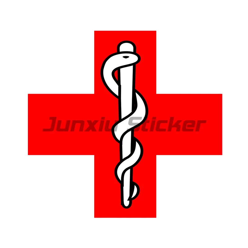 Star of Life Red Cross EMT Emergency Medical Technician Sticker Die