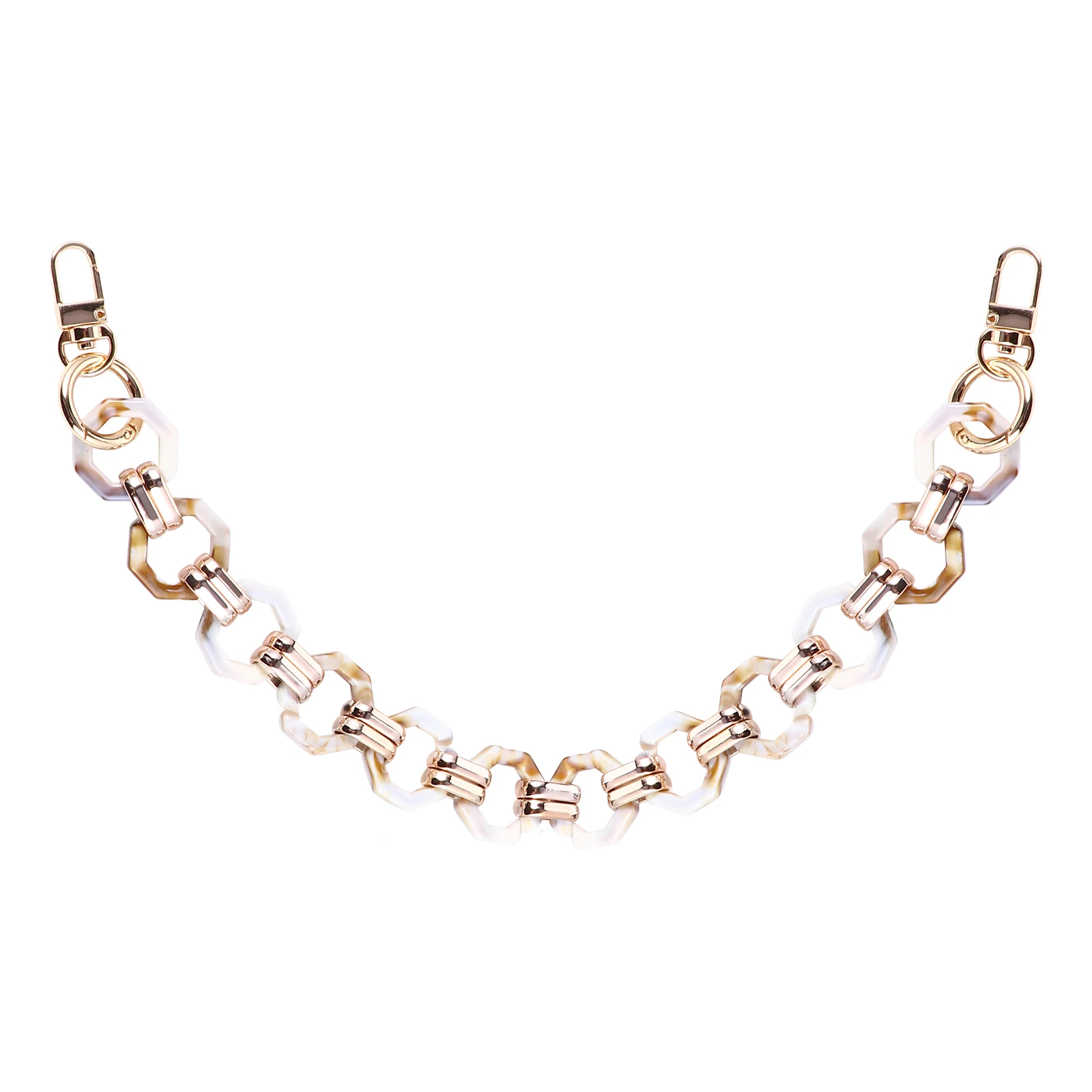 

Resin Chains 8 Angle Buckle Lightweight Tote DIY Clutch Purse Strap Detachable Bag Chain Straps H Mini Girls