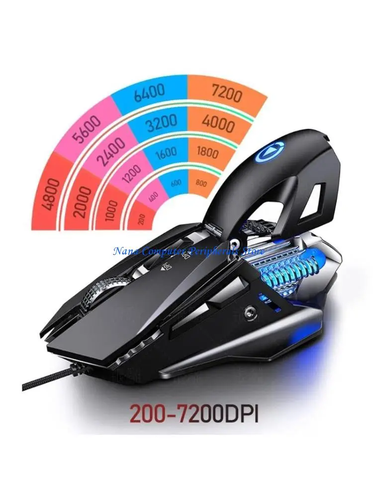 

F68C Gaming Mouse Ergonomic USB Optical Mouse for Windows PC Laptop Supports DIY Keybinds Button