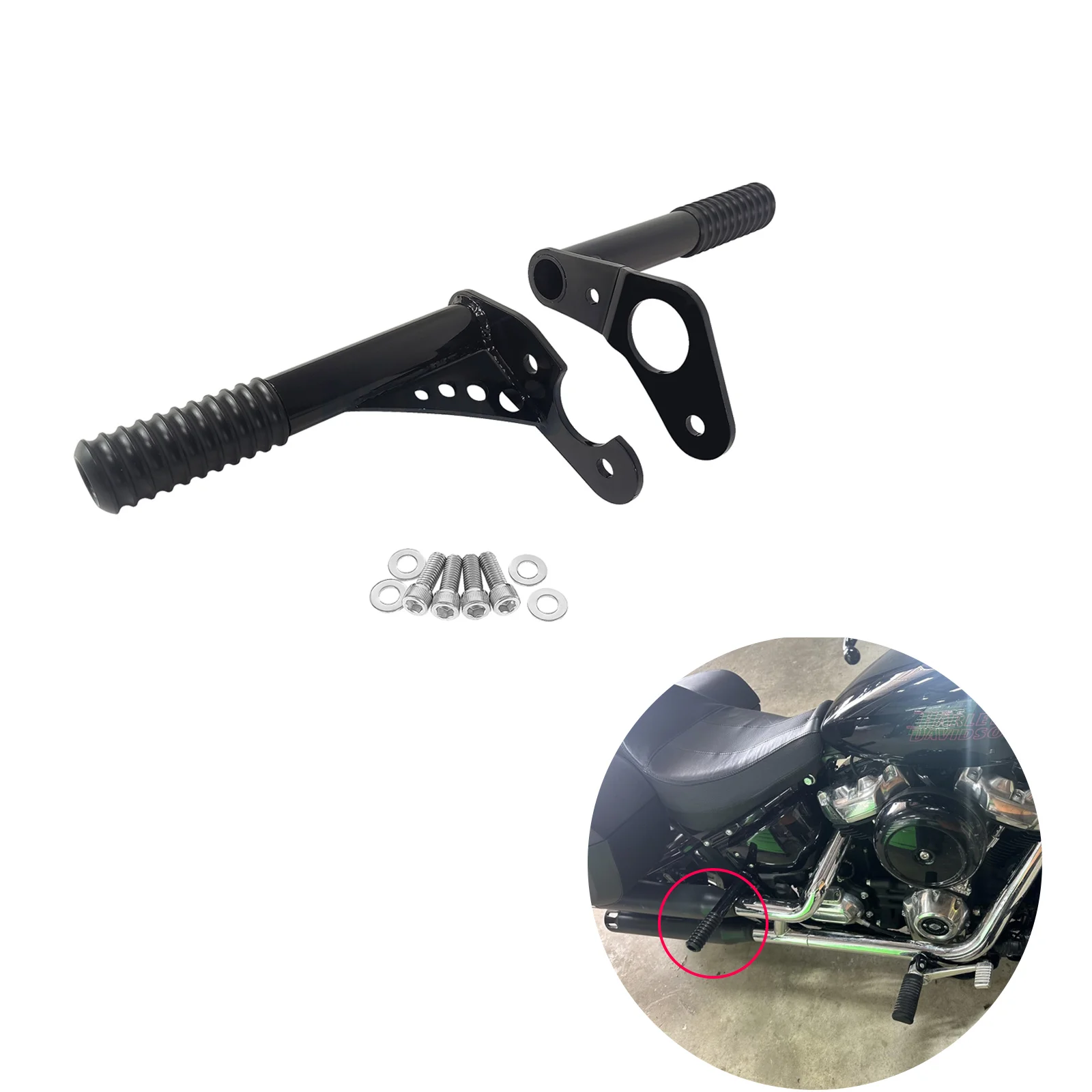 

Motorcycle Foot Peg Bumpers Rear Crash Bar for 2018-2025 Harley Softail Softail Street Bob FXBB Low Rider FXLR Heritage Classic