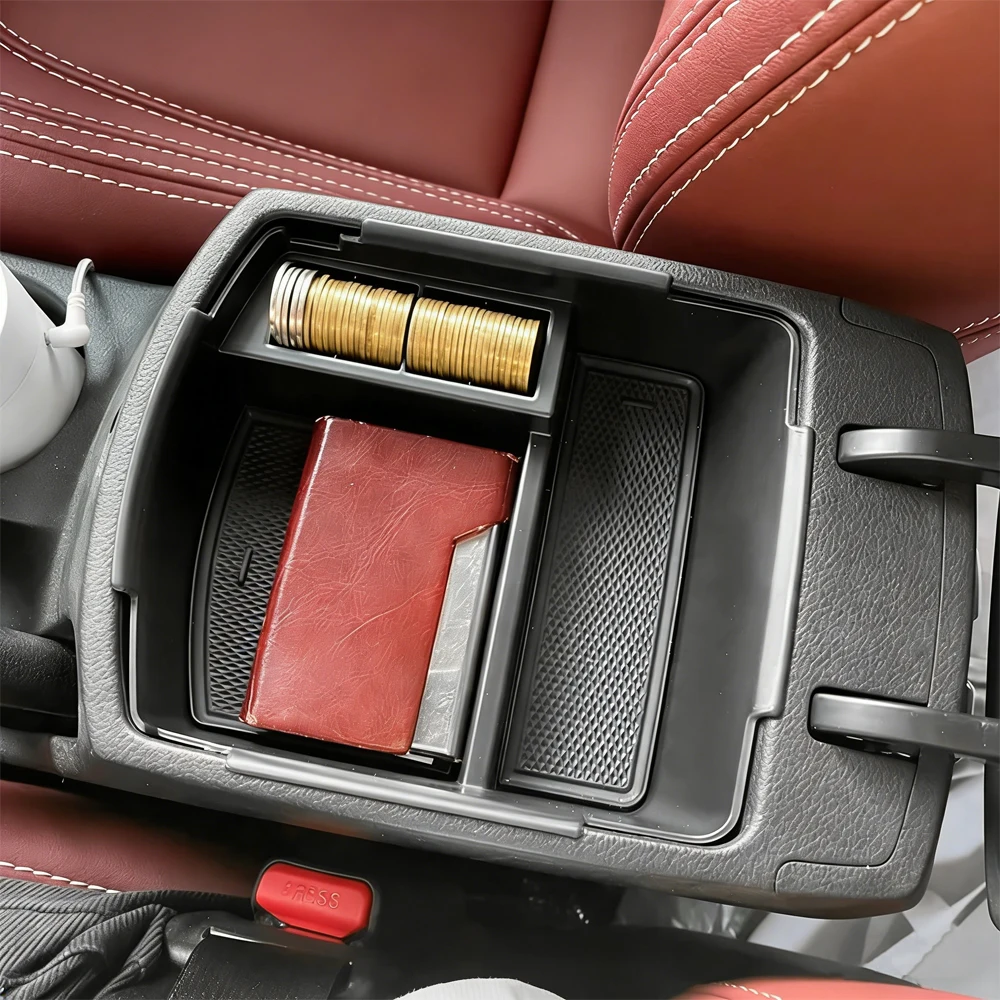 Auto-Armlehnen-Aufbewahrungsbox für KIA SELTOS 2020 - 2023 2024 Mittelkonsolen-Organizer Halterung Behälter Platte Zubehör – Detail 4