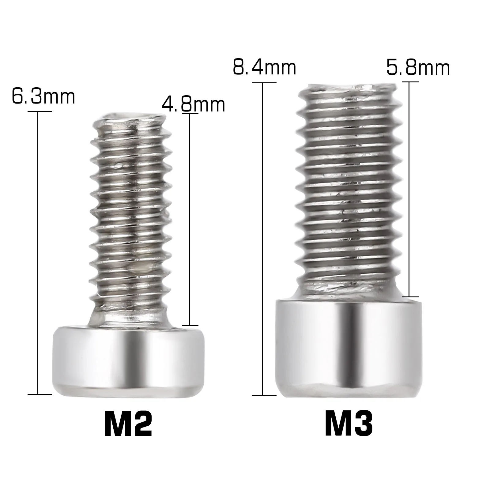 INJORA M2 M3 Metal Screws 1.9 2.2 Wheel Rims Hexagon Screws for 1/10 RC Car Crawler TRX4 Axial SCX10 90046 AXI03007