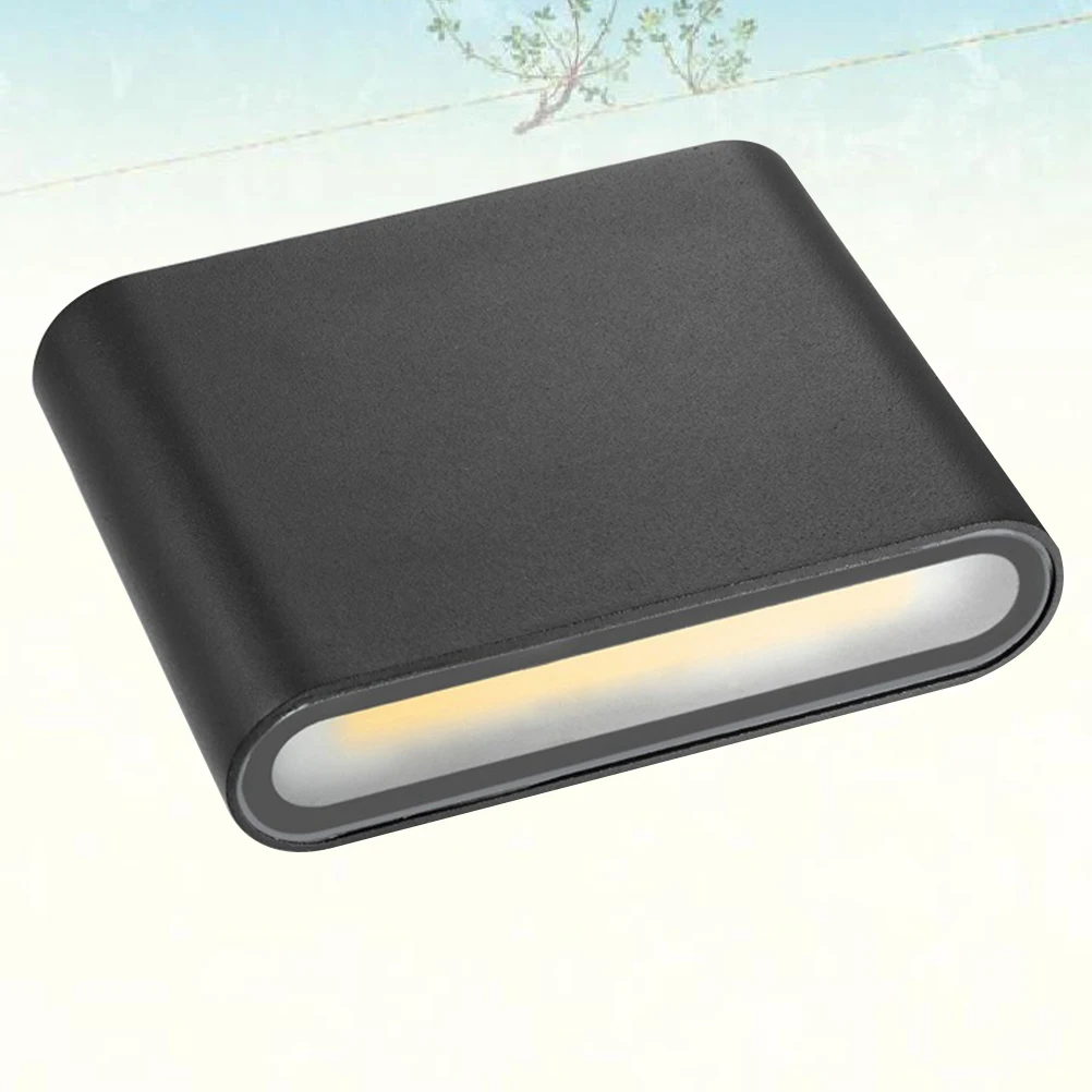 

6W Aluminium Square LED Wall Lamp Thin Wall Lamp Outdoor Waterproof Wall Lamp(Black Shell-Warm Light)