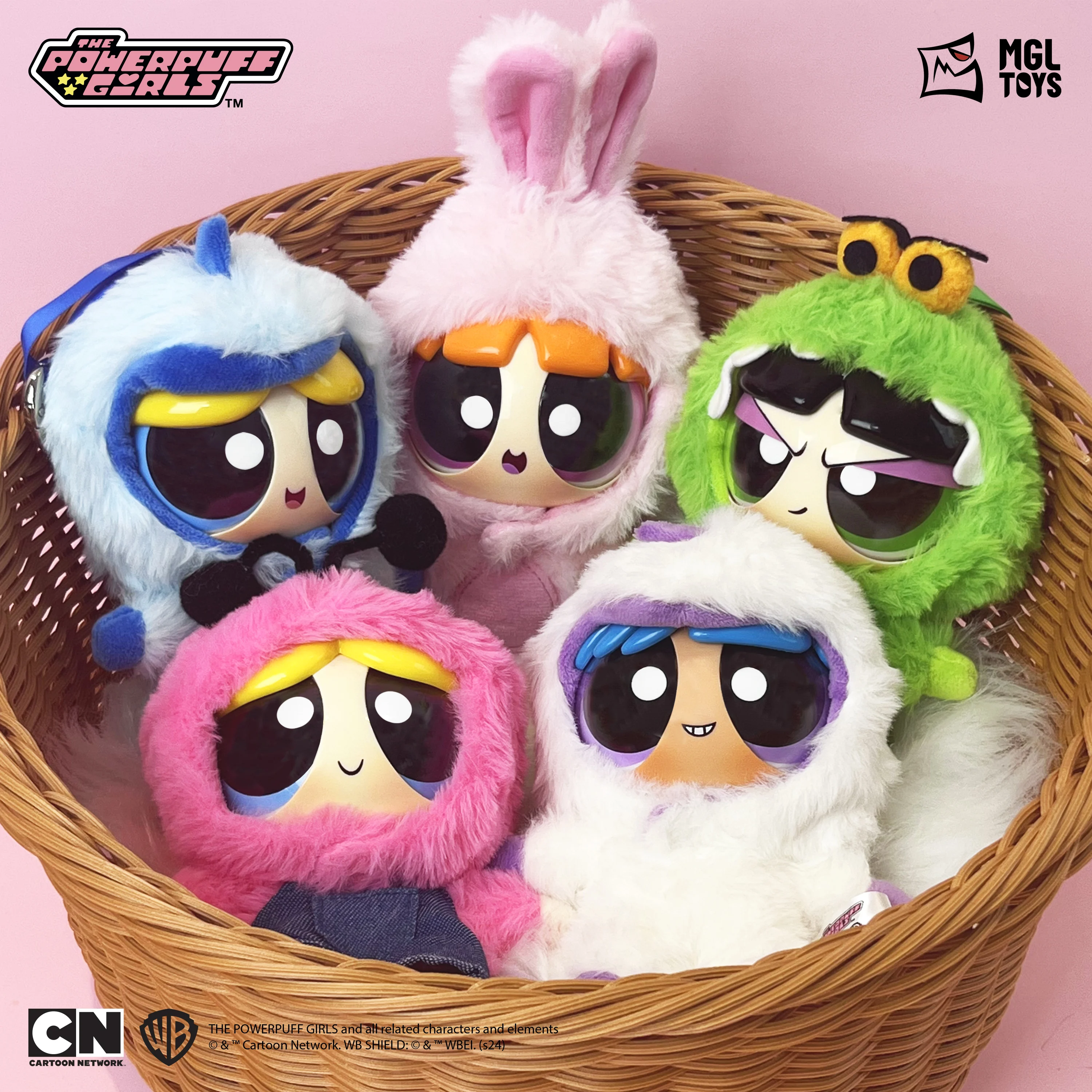 

The Powerpuff Girls, плюшевая вечерние слепая коробка, милая кавайная игрушка, фигурка, периферийный кулон, загадочная коллекция, орнамент, подарок для детей