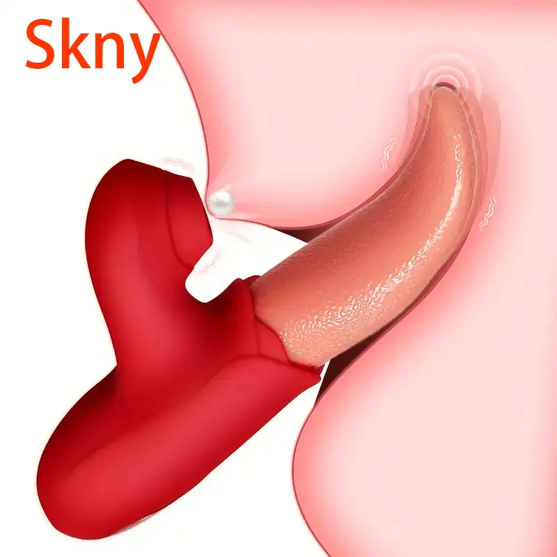Powerful Sucking Rose Vibrator for Women With Tongue Licking Clitoral Stimulation Nipples Massager Female Adult Goods Sex Toys