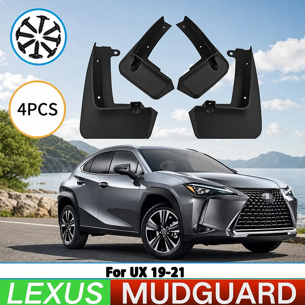 

For Lexus UX 2019-2021 Car Tire Fender Splash Guard Mud Flaps 4pcs Front Rear Wheel Mudguards