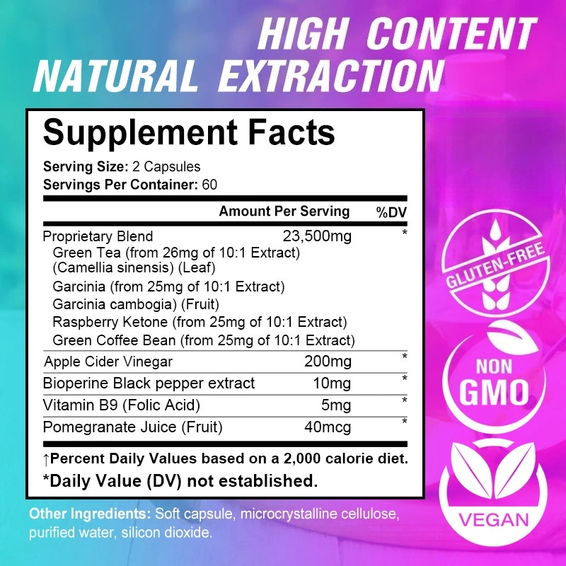 Apple Cider Vinegar Capsules - Burn Fat, Suppress Appetite, Metabolism, Healthy Weight Management - Ketone Supplement