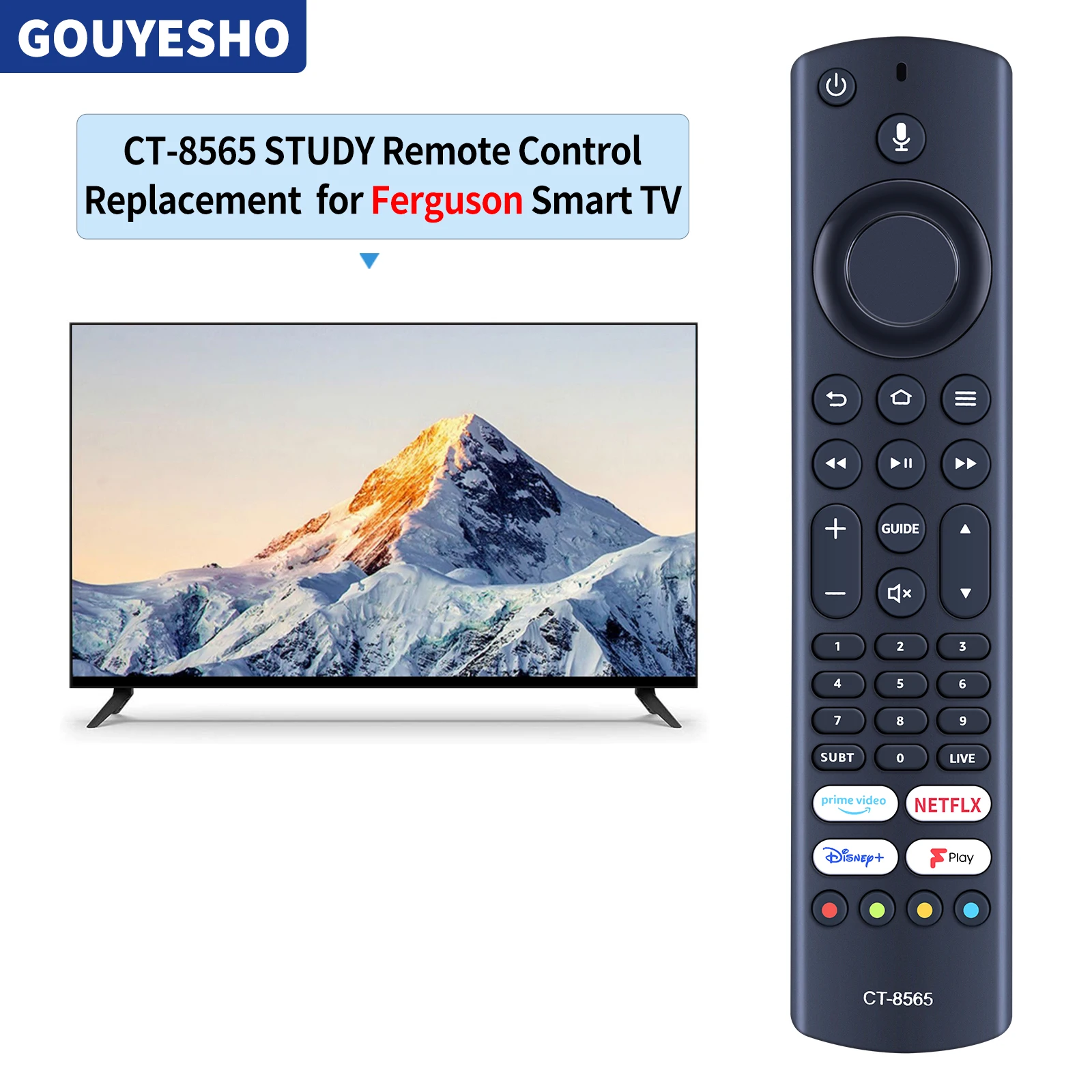 New Replaced Remote Control Fit For TOSHIBA JVC CT-8565 UF3D Ferguson F4320AFR and JVC RM-C3255 and Xiaomi tv f2 without voice