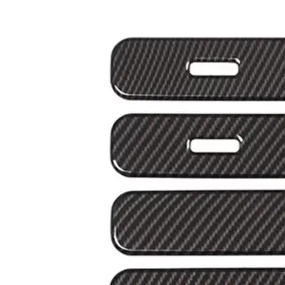 /4Pcs /Carbon /Fiber Door Handle Patch Trim Cover For Range For Rover For Velar 2017-2020 Car Interior Decoration Sticker Access