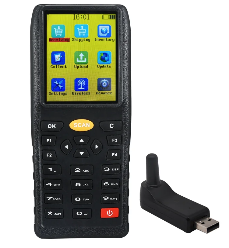 HBAPOS-Handheld Sem Fio Mini Barcode Scanner, PDA Coletor de Dados, leitor, 1D Laser Código de barras Terminal POS para Logística Armazém