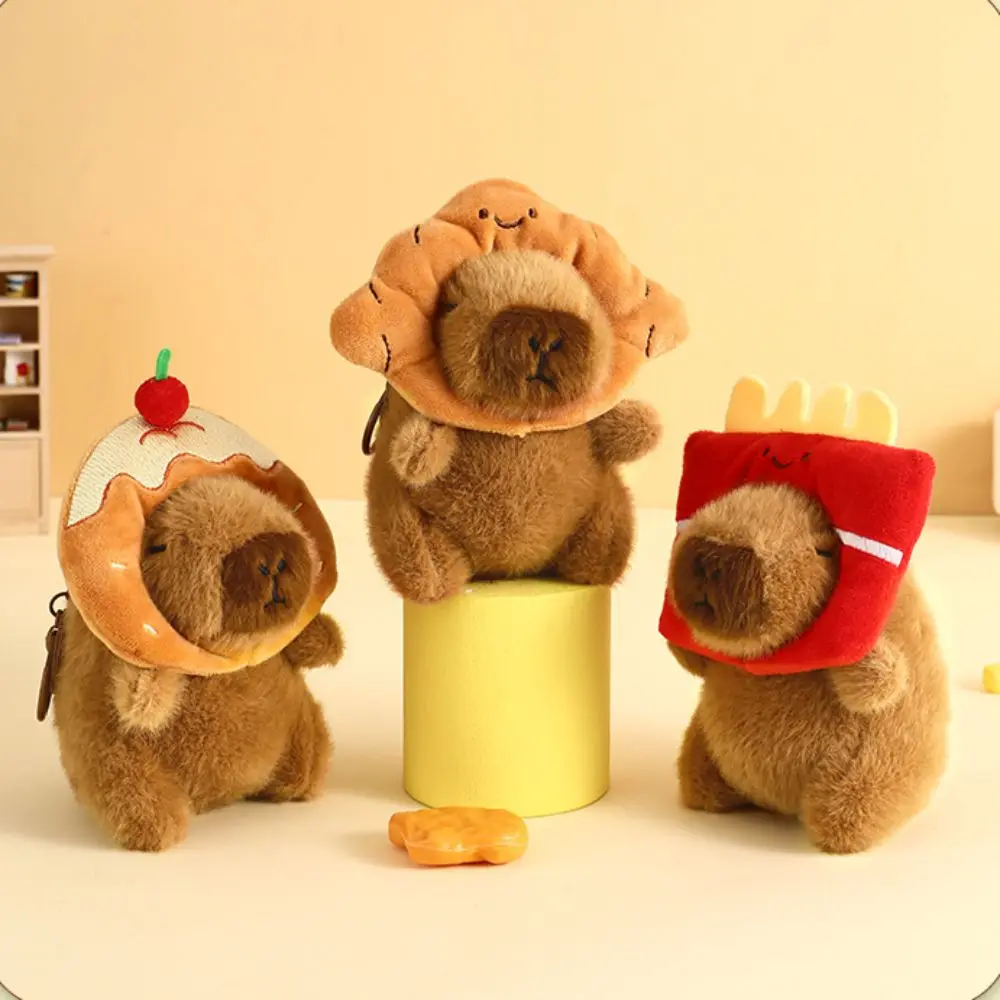 漫画かわいいカピバラ人形おもちゃキーホルダーペンダントファッションおかしい人形キーリング絶妙なバックパック装飾アクセサリーギフト