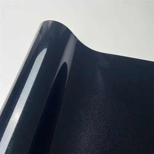 Imagen 2 del producto Premium brillante brillo metálico negro blanco vinilo para coche pegatinas de película impermeable vehículo motocicleta bicicleta decoración