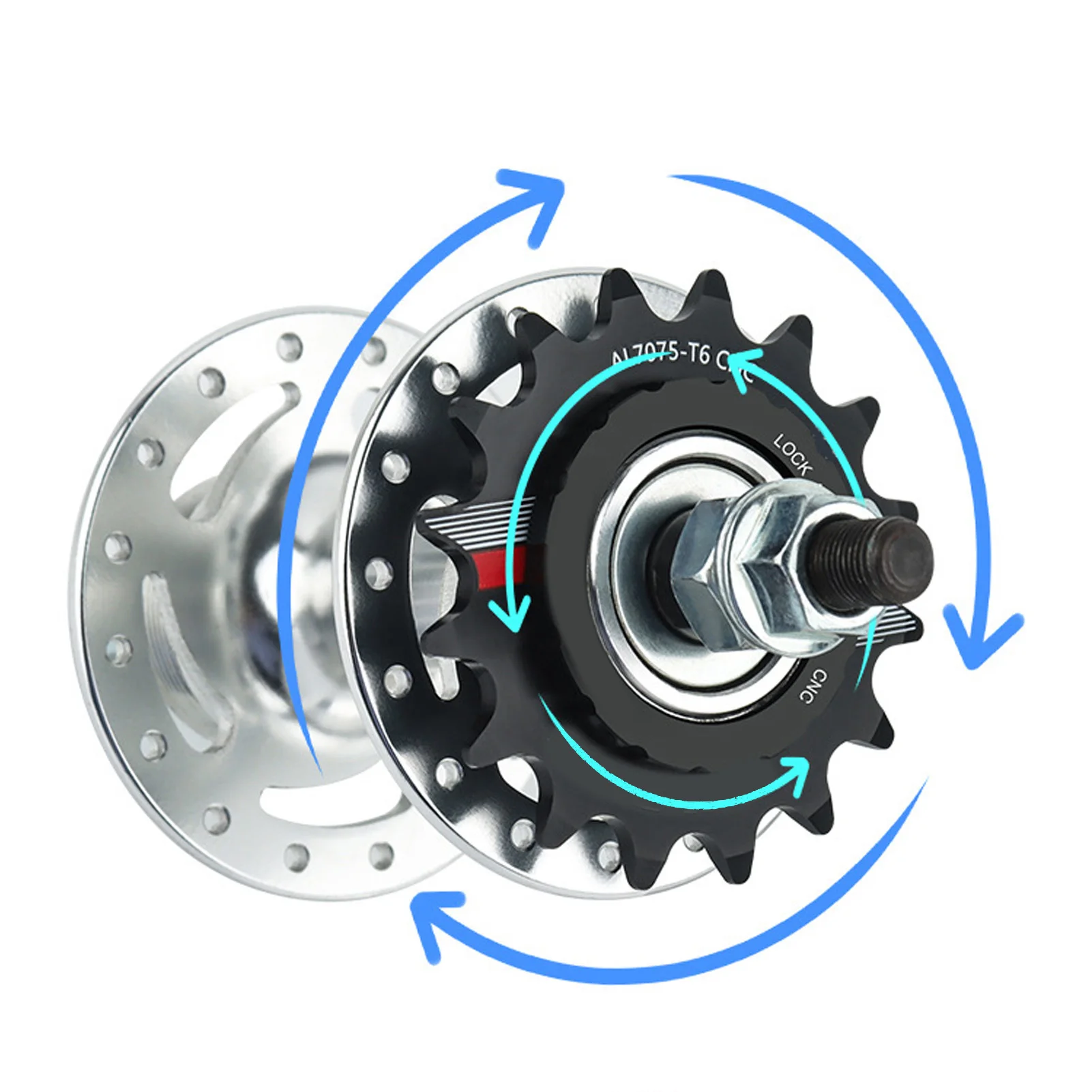 

Bike Freewheel Aluminum Freewheel Fixed Gear Single Speed Bike Freewheel Aluminum Alloy Lightweight Cycle Freewheel Replacement