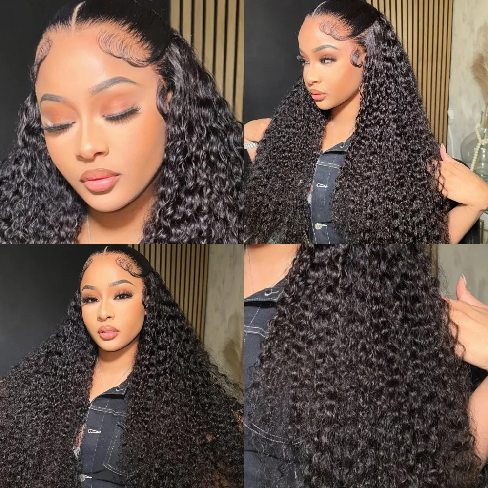 

Kinky Curly Wigs 15A Super Double Drawn Real 13x6 HD Lace Frontal Wig Melt Skin Brazilian Human Hair Wigs For Woman Glueless Wig